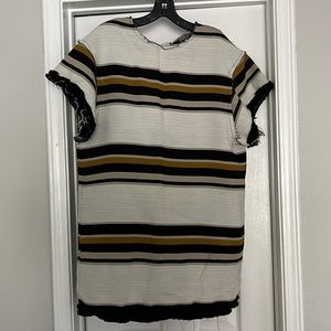 Size 8 ASOS striped boxy woven dress with pockets